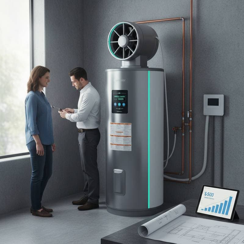 Featured image for Heat Pump Water Heaters Cut Energy Bills by $500 Yearly