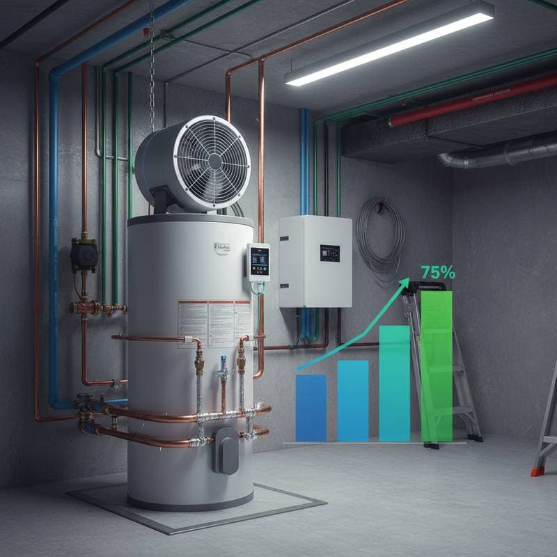 Featured image for Heat Pumps Cut Water Heating Costs Up to 75 Percent