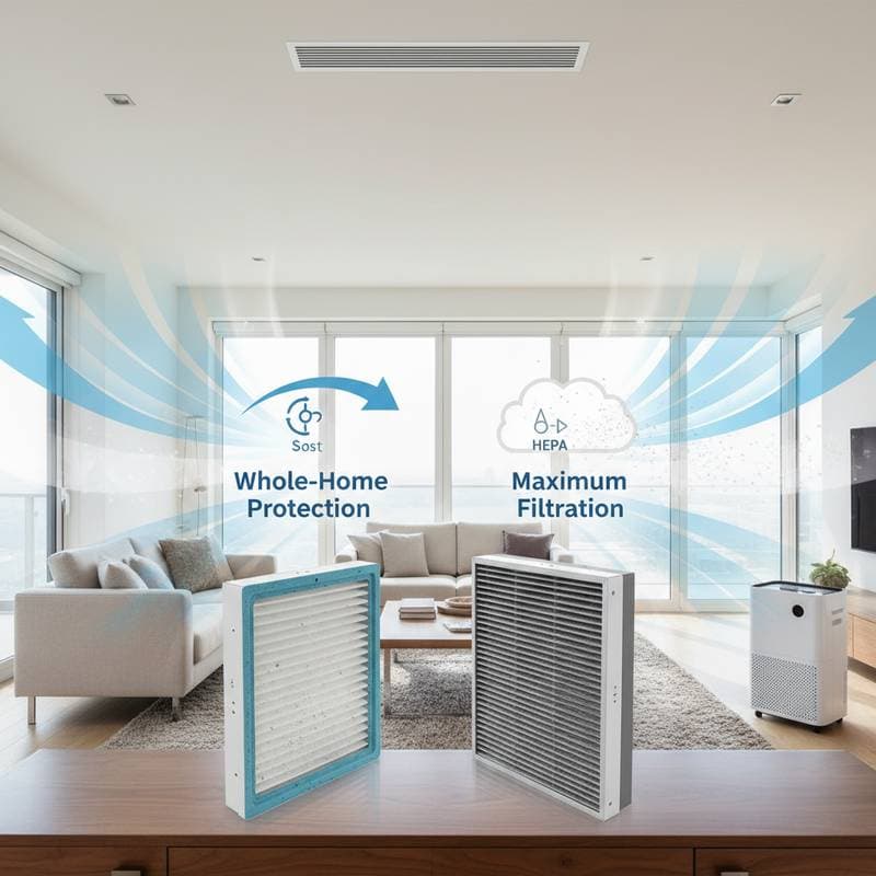 Featured image for MERV 13 Filters: Whole-Home Allergy Protection Without the Cost