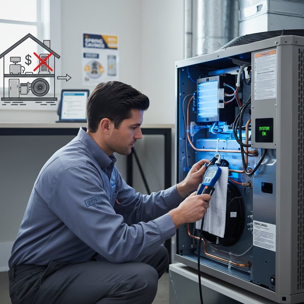 Featured image for Spring HVAC Tune-Up Prevents $800 Repair Bills