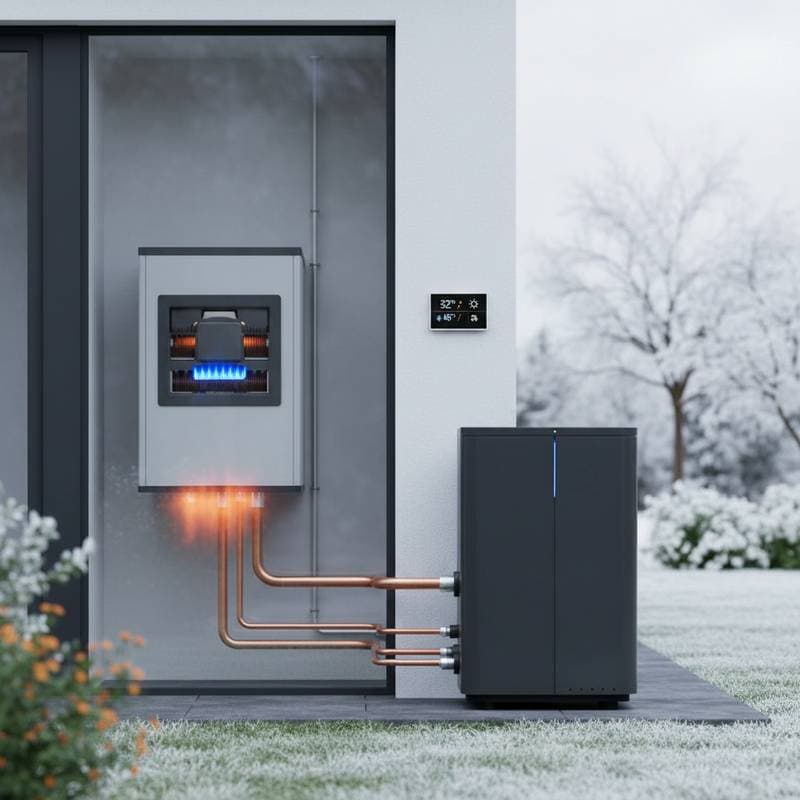 Featured image for Dual-Fuel Heat Pumps Switch to Gas When Cold Hits