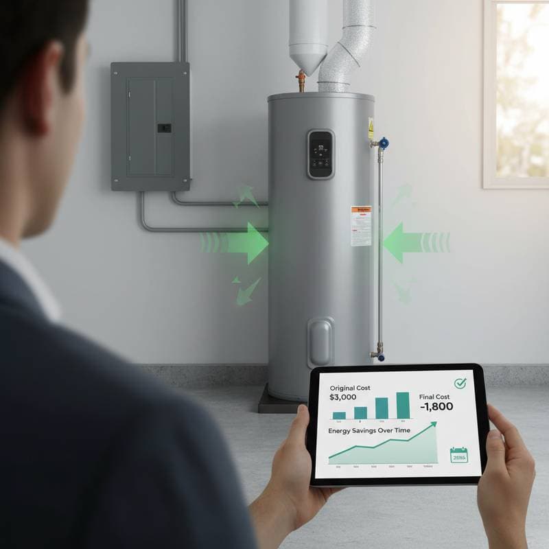 Featured image for Heat Pump Water Heater Rebate Cuts Costs to $1,200