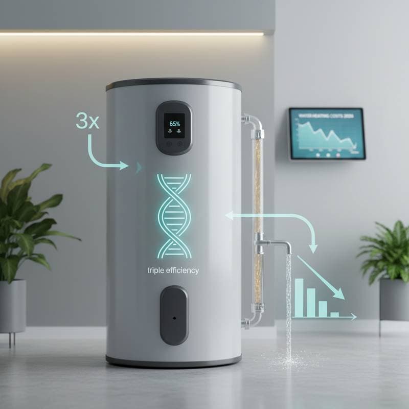 Featured image for Triple Efficiency Heat Pumps Cut Water Bills 65%