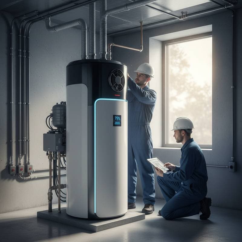 Featured image for Heat Pump Water Heaters Cut Energy Use by 75%