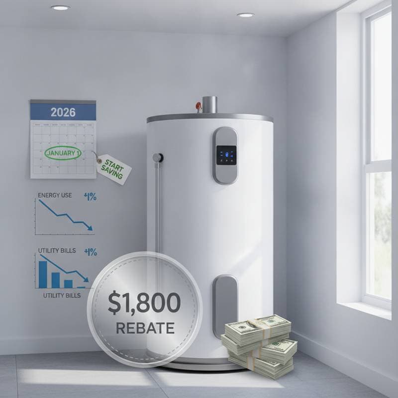 Featured image for Heat Pump Water Heater Rebates Cut Costs to $200
