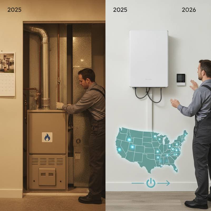Featured image for 8 States Banning Gas Furnaces: 2026 Changes Explained