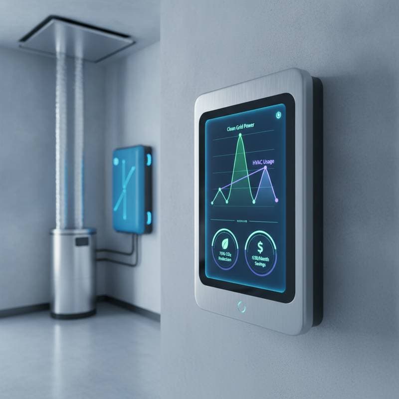 Featured image for Smart HVAC Scheduling Cuts Carbon by Using Clean Grid Power