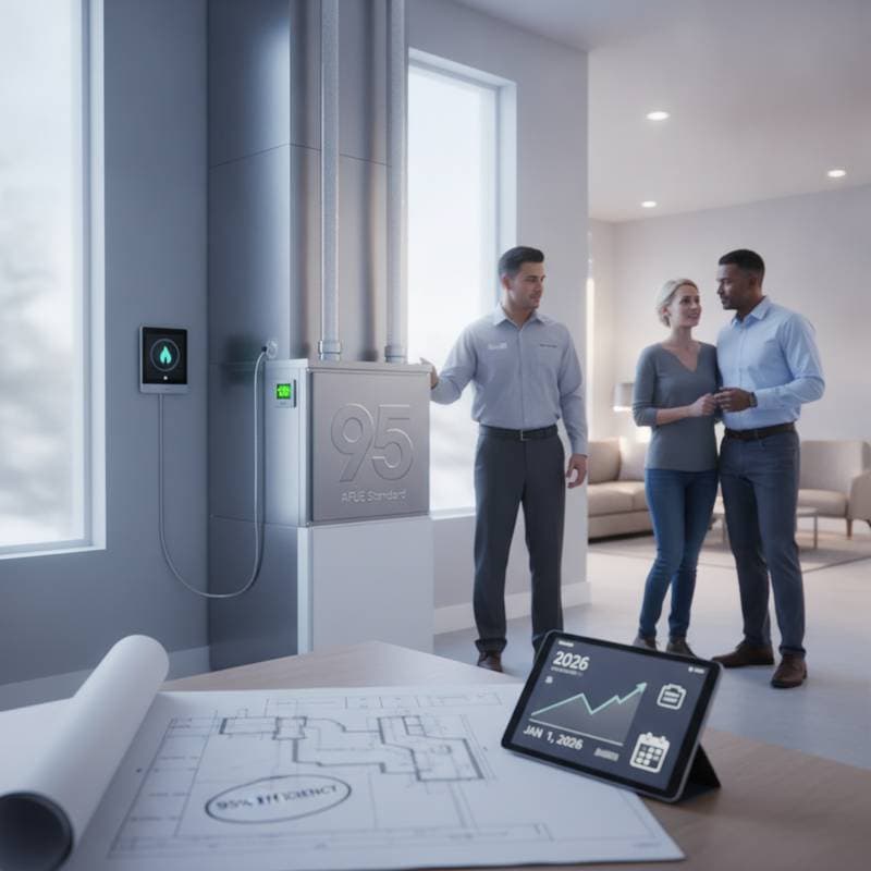 Featured image for 95% AFUE Standard: New Furnace Rules Starting 2026