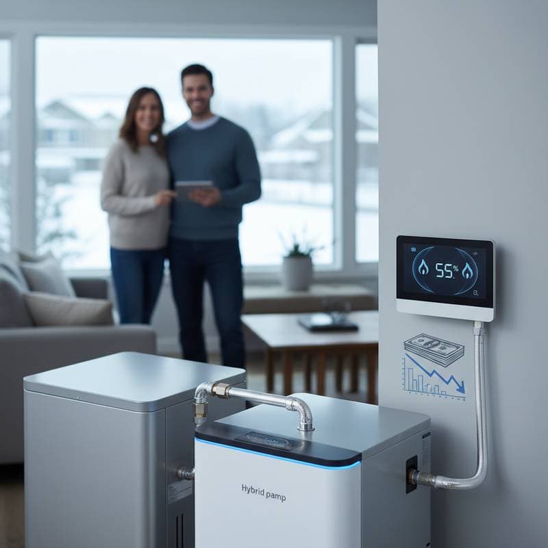 Featured image for Hybrid Heat Pumps Cut Winter Bills 55% vs Gas Furnaces